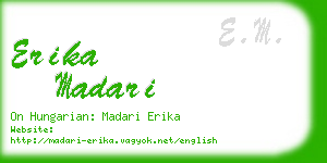 erika madari business card